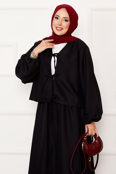 EBRUTESETTÜR Hijab Suit with Lace Detailed Skirt