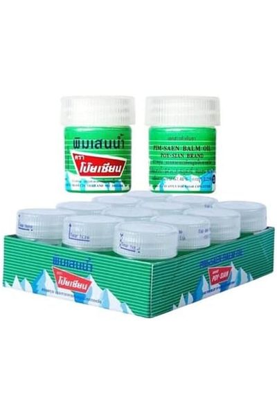 Skin Generics POY-SIAN Poy Sian Pim-saen Balm Oil Thai Herbal Aroma Inhalant For Head Ace (8 cc.) - Pack of 12