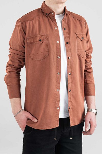 bombe Slim Fit Men's Denim Shirt Green