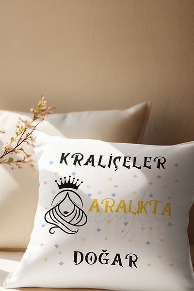 qoeuyl boutique Queens Are Born This Month Printed Satin Mini Decorative Pillow as a Gift for Wife, Lover, Friend