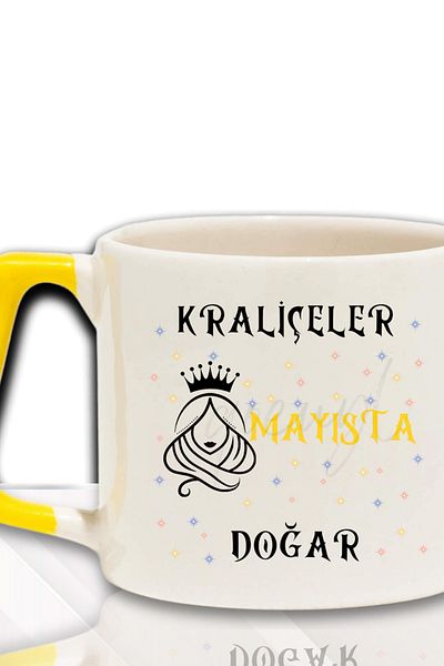 qoeuyl boutique Queens Are Born This Month Printed Birthday Gift for Friend, Lover Colorful Mug with Handle