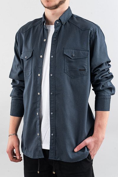 bombe Slim Fit Men's Denim Shirt Green