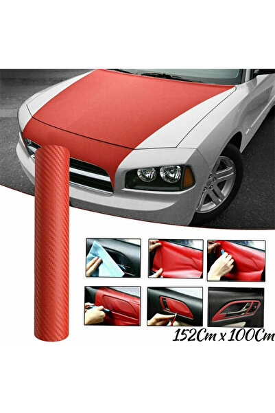 kargo poşetim 152 × 1 متر من رقائق ألياف الكربون الحمراء مجاري الهواء داخل ال...