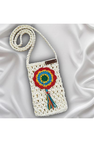 nazegram Rope Knitted Patterned Paper Phone Bag