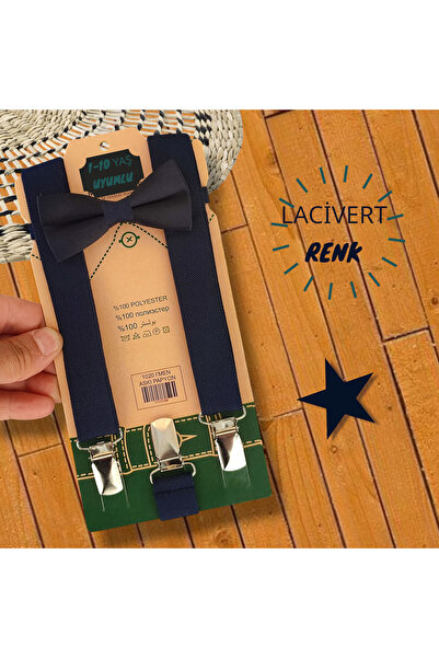 Algitsin O L A Children's Trouser Belt Bow Tie Set Compatible for Ages 1-10