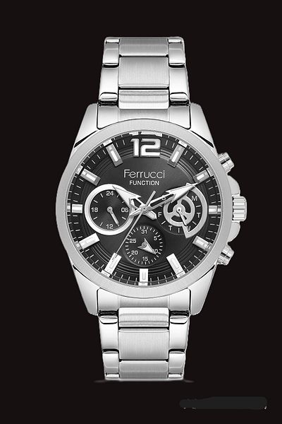 Ferrucci Silver Color Steel Cord&Case Internal Fittings Active Men's Wristwatch