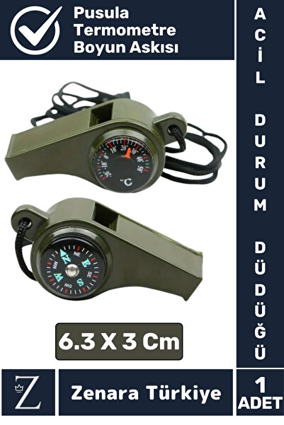 Zenara Çok Fonksiyonlu Yüksek Sesli Termemotre Pusulalı İpli Kamp İzci Eğitme...