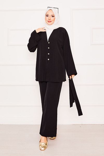 EBRUTESETTÜR Double Hijab Suit with Kimono