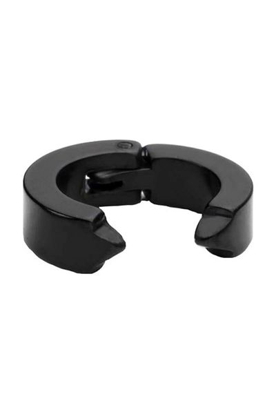 colezium Men's Earrings - 2 Pieces Black Steel Stud Earrings Stainless Steel Black Earrings