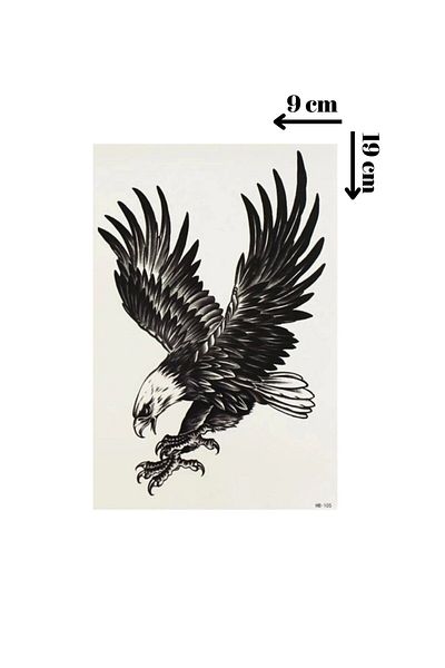 RUBY BOUTİQUE Eagle Temporary Tattoo Template - Ff037