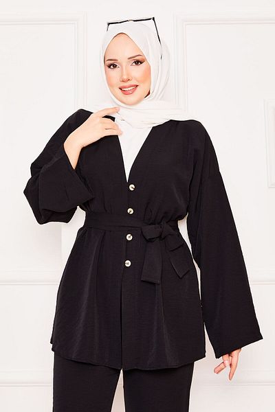 EBRUTESETTÜR Double Hijab Suit with Kimono
