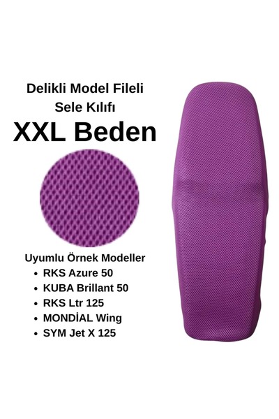 EŞREFOĞLU-EMA SCOOTER SELE KILIFI FILE FUCHIA ROZ MĂRIME XXL