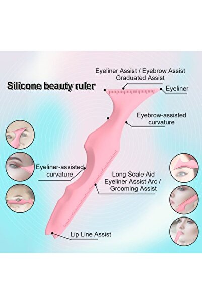 Evelise Șablon multifuncțional din silicon 5 în 1 pentru machiajul ochilor, f...