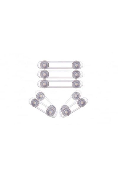SyaMAG Set 7 safety locks for cabinet doors and drawers, 2 sizes