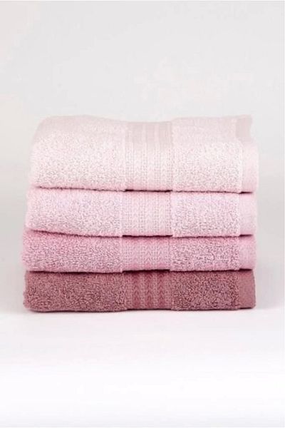Angoravi Hobby Rainbow 70X140 4-Piece Towel Set Powder
