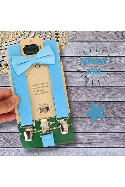 Algitsin O L A Children's Trouser Suspenders + Bow Tie Set + Flexible 1-10 Years Old Compatible