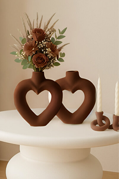 Minima Art Studio Kalp 2’li Bohem 16 cm Vazo Pinterest Pampas Vazosu Dekorati...