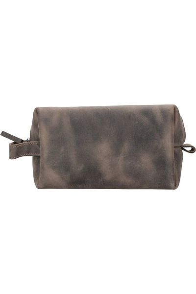 Enseb Leather Care and Travel Bag, Size L, Antique Dark Brown