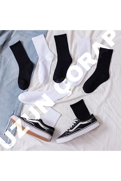 UZN SOCKS 12 ζευγάρια κολεγιακές κάλτσες βαμβακερές