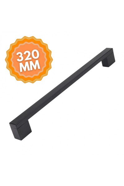 KOÇSAN Mâner din aluminiu, negru, 320 mm, mâner de lux pentru mobilier de bucătărie, mâner pentru sertar dulap