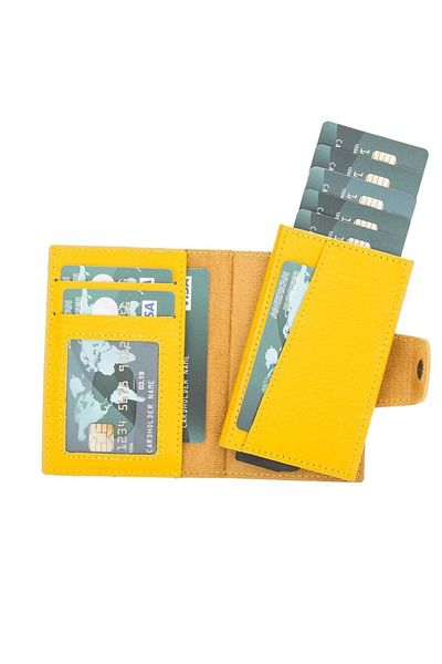 KAKTÜS JACK Mondello Magic Leather Card Holder Fl12 Yellow