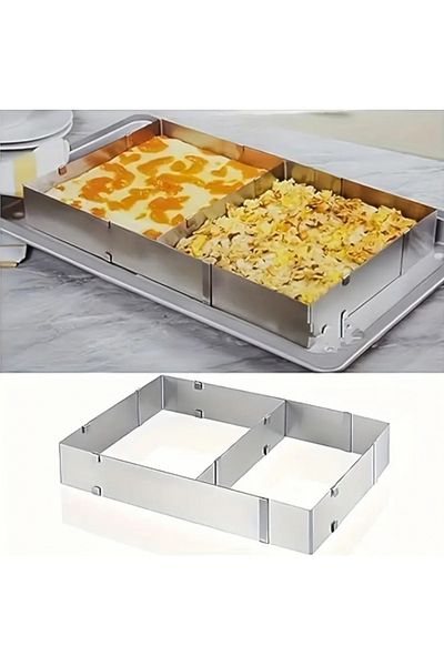 SyaMAG Adjustable Baking Pan With Divider, Stainless Steel