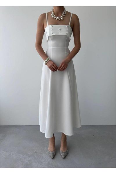 modaserdem Acco stone detailed dress