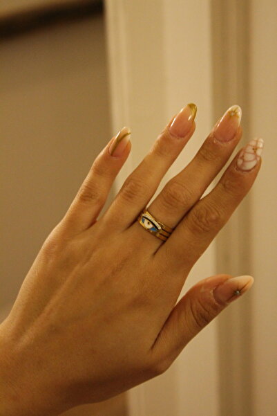 SHINELUC خاتم لينا عين الشر من الخرز الذهبي