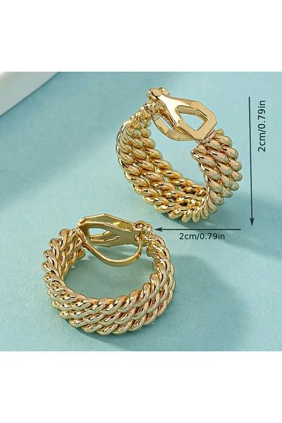 Accessories Vanilla Avenue Golden Yellow Coiled Vintage Coiled Punk Dangle Daily Use Women's Earrings