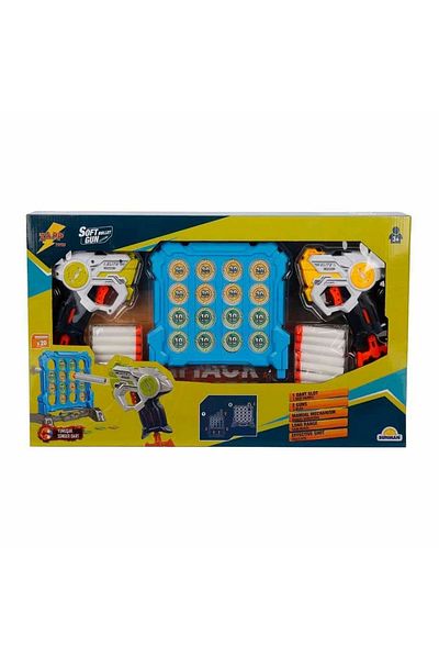 Sunman 3574 Zapp Toys Sponge Dart Shooting Gun Set with Target Board