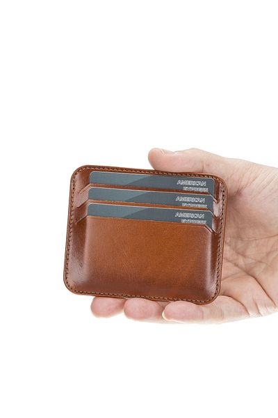 storeks Pedro Slim Leather Card Holder Rst2Ef Tan
