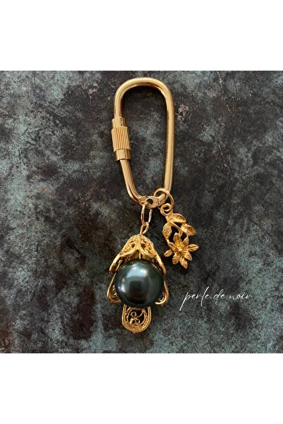 Perle Siyah incili & mineli charm