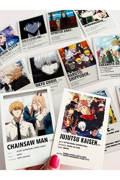 Pankart Evi Set de mini carduri tematice de poster anime de 12 bucăți