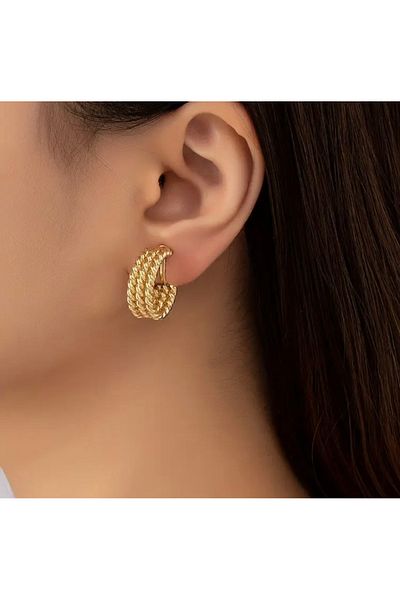 Accessories Vanilla Avenue Golden Yellow Coiled Vintage Coiled Punk Dangle Daily Use Women's Earrings