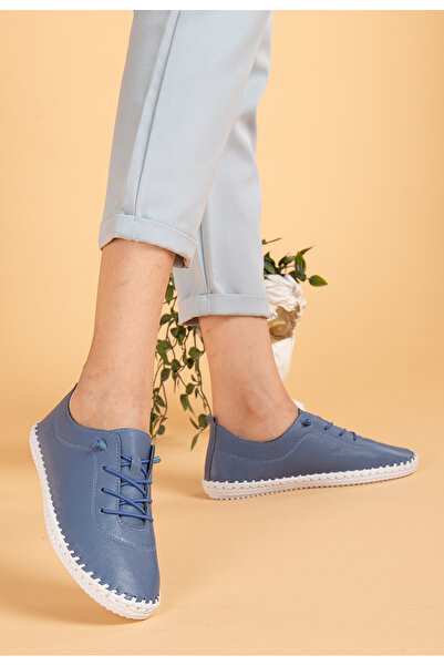 uway Hakiki Deri Ortopedik Kadın Günlük Yumuşak Ayakkabı