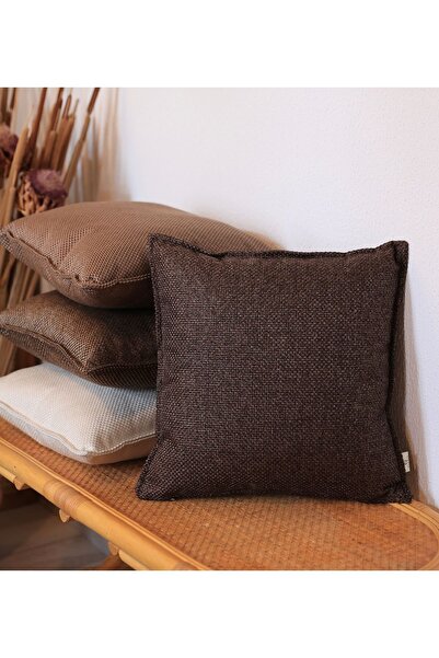 NEEDLE Serrated Kırlent Kılıfı Koyu Kahve (45X45)