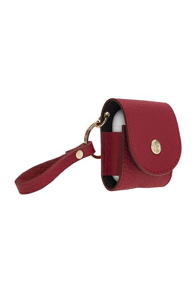 Eldenör Apple AirPods 2Nd Generation Compatible Leather Case Mai Snap Erc2 Red