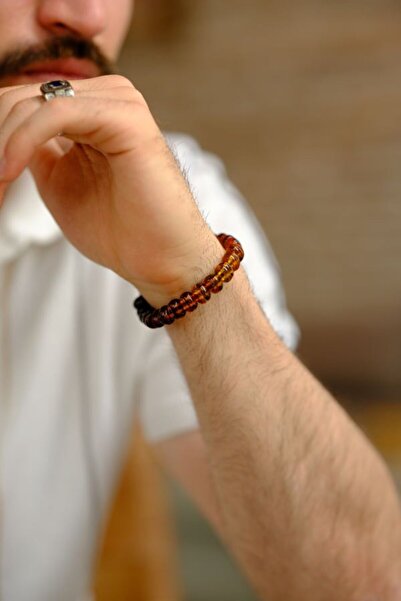 dergah tesbih Süzme Renk Damla Kehribar Bileklik