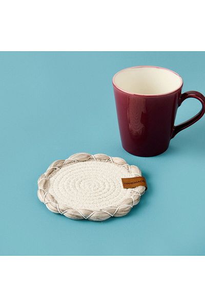 MATMEL Laetus Coaster - Ecru / Beige - 13X13 cm