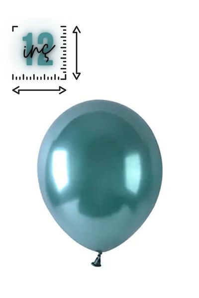 Mielibon 10Pcs Chrome Green Balloon |   12Inch Bright Color Balloons |   Party, Opening and Special Occasion Ornament