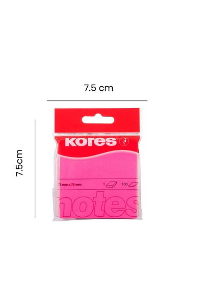 MATMEL 100Pcs Adhesive Note Paper - Pink - 7.5 cm