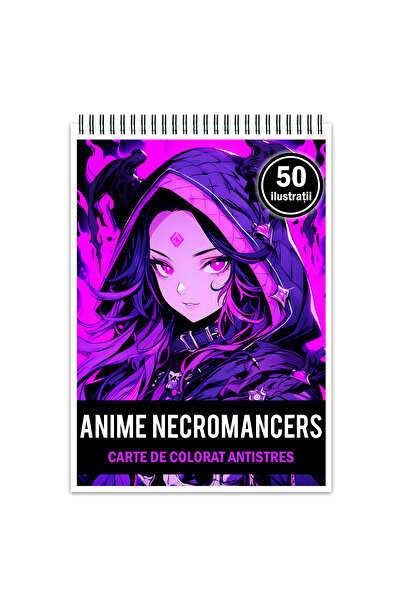 Legendary Gifts Carte de colorat pentruantistres, 50 de ilustratii, Anime Nec...