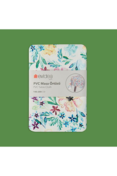 ASPARTAM مفرش طاولة بي في سي ناعم على شكل زهرة - 140x200 سم