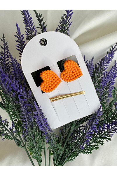 ŞİMŞEK BİJUTERİ Bead Detail Heart Patterned Set of 3 Buckles