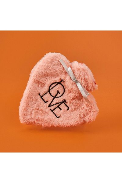 MATMEL Heart Plush Hot Water Bag - Pink - 600 ml