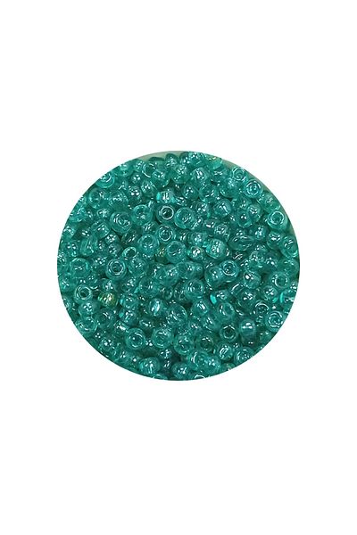PRATİKOBA Bulky Glass Sand Beads (11/0) 2 mm - 60 Grams - Transparent Green - Bnc049