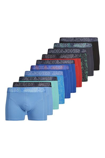 Jack & Jones Ανδρικά μπλε Jaccanvey Trunks 10 Pack Ln Boxer 12277796-Indiink