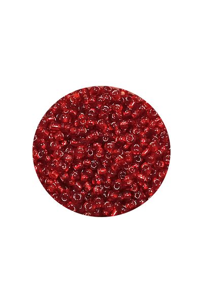 PRATİKOBA Cast glass sand beads (11/0) 2 mm - 60 grams - transparent dark red - bnc050