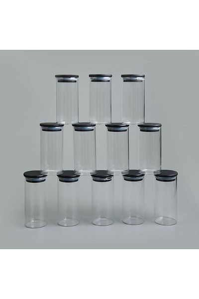 MATMEL Riga 12 Spice Rack - Black / Transparent - 300 ml