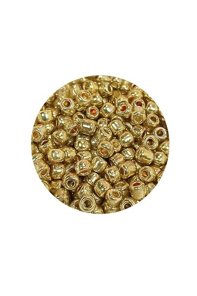 Royaleks 3 mm Cast Glass Sand Beads - 60 Grams Gold Color - Bnc185